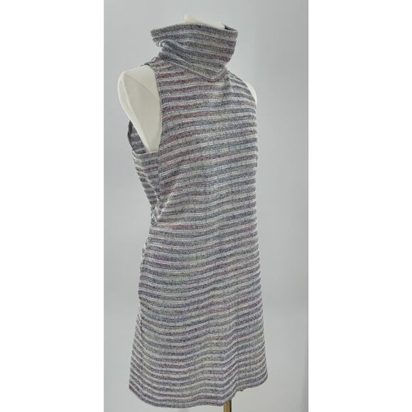 Anthropologie Akemi + Kin Dress Mock Turtleneck Sleeveless Woven Stripe Small - Picture 2 of 12